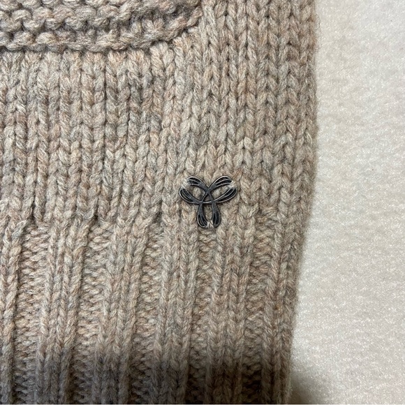 ARITZIA TNA Sea To Sky Lambswool Cardigan Sweater Zip Up Beige Size S - Picture 7 of 13